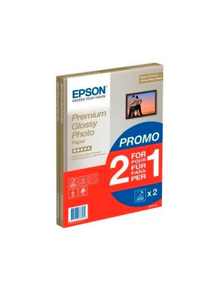 Papel Epson Original Premium Glossy Photo / A4 / 225g / Promocion 2x1  C13S042169