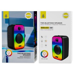 Altavoz Bluetooth 5.0 NF4096 / 8w / 800mah / Luces Led / Tws / Fm / Microsd / Usb / Negro / One+