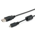 ÷ Cable usb 2.0 equip tipo a - micro usb b 1.8m con ferrita 128551